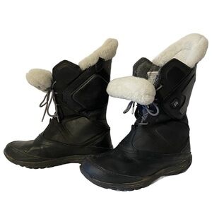 Columbia Black Leather Omni-Heat Snow Boots Women’s Size 8.5